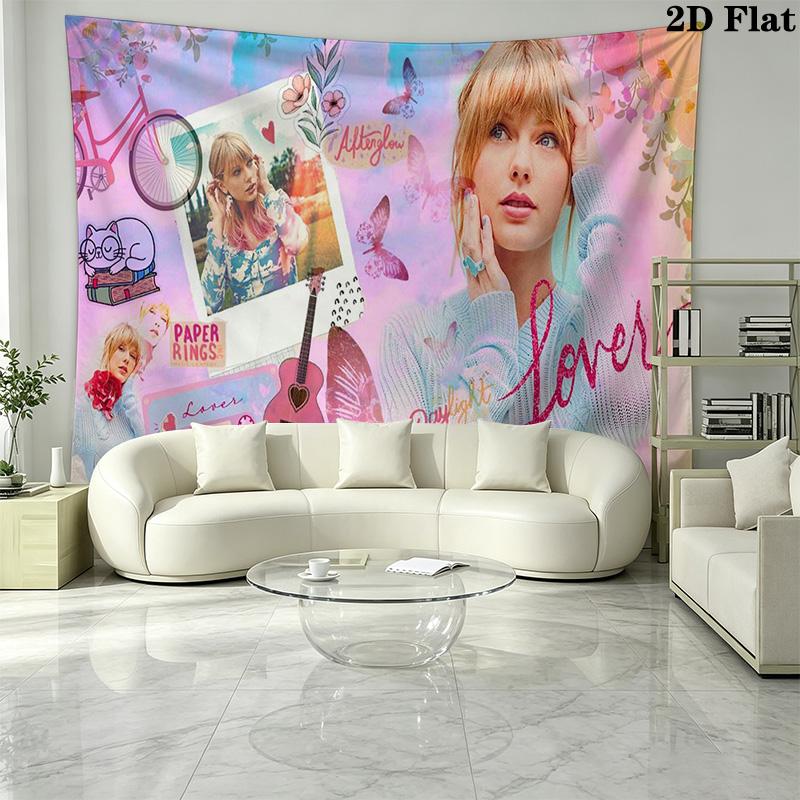 Swift Wall Tapestry Aesthetic Wall Hanging Printed Fabric Blanket Decorative Tapestries for Bedroom Living Room Home Decor