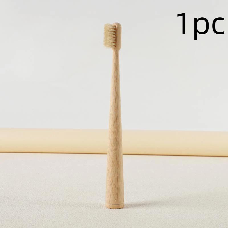 Cepillo de Dientes de Bambú con Cerdas de Caballo Sin Nailon Biodegradable Cerdas Suaves para Adultos Cuidado Suave de las Encías Uso Diario en Casa