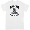 LIBBY'S BENCHMARK27 DESIGNS Snacks Make Me Nicer Shirt Raccoon Tshirt