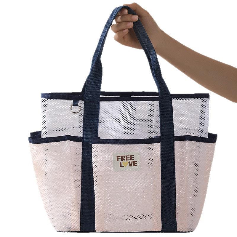 Women's Large Capacity Multi-Layer Mesh Cosmetic Bag with Multi-Pocket Storage