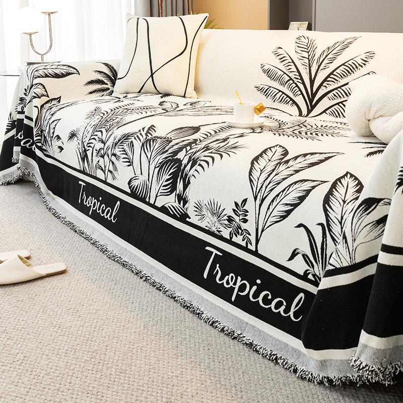 Sofa Towel Full Covered Four Seasons Universal Chenille Simple Modern Non-Slip Sofa Cover Blanket Cover Anti-Scratching Double-Sided