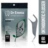 60 Stück Kieferorthopädische Zahnseide für Zahnspangen Ortho Zahnseide-Picks Zahnstocher Zahnseide Interdental-Zahnreiniger für Erwachsene & Kinder