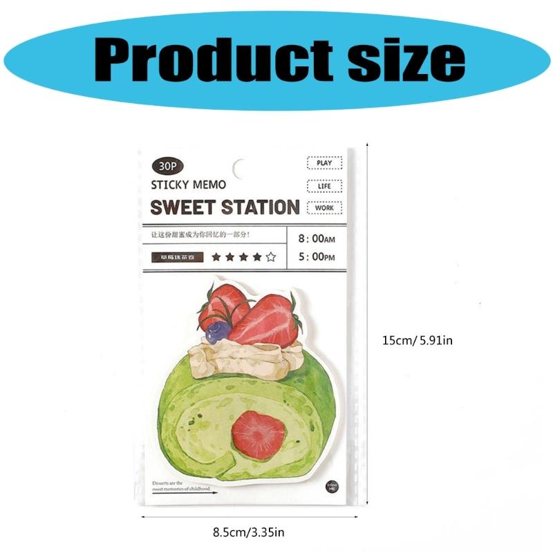 Lovely Cake Note Pad Simple Stickier Note Stickier Pad Sweet Station Series Stickier Note Memos Pad for Office Workers