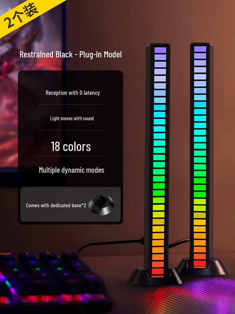 Sound-Activated RGB Rhythm Light: E-sports Desktop Speaker & Music Decoration