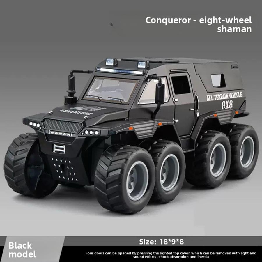 1Pcs- Premium-Quality 1:32 First-Class Siberia First-Class Conqueror Premium-Quality Shaman Top-Grade 8*8 High-Standard Tyre Superior-Grade Alloy