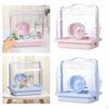 Compact Hamster Habitat with Spinning Wheel for Small Pets