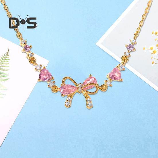 Kvinner Armbånd Sløyfe Hjerte Blomstform Cubic Zirconia Justerbar lengde Bursdag Jubileum Jubileum Gave Håndledd Armring Dame Smykker