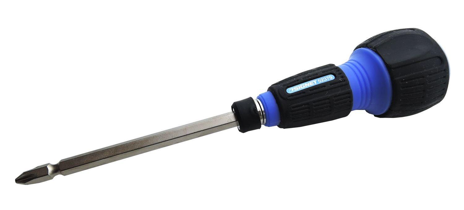 

SIGNET Отвертка-трещотка с круглой рукояткой 52379 синий