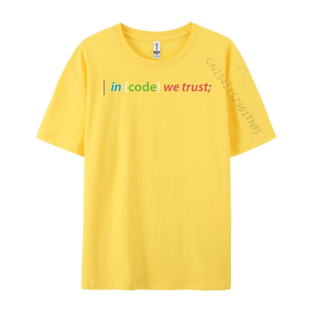 Funny Coding In Code We Trust Computer Nerd T Grey Shirt Graphic Tee Mens Gifts Camisa