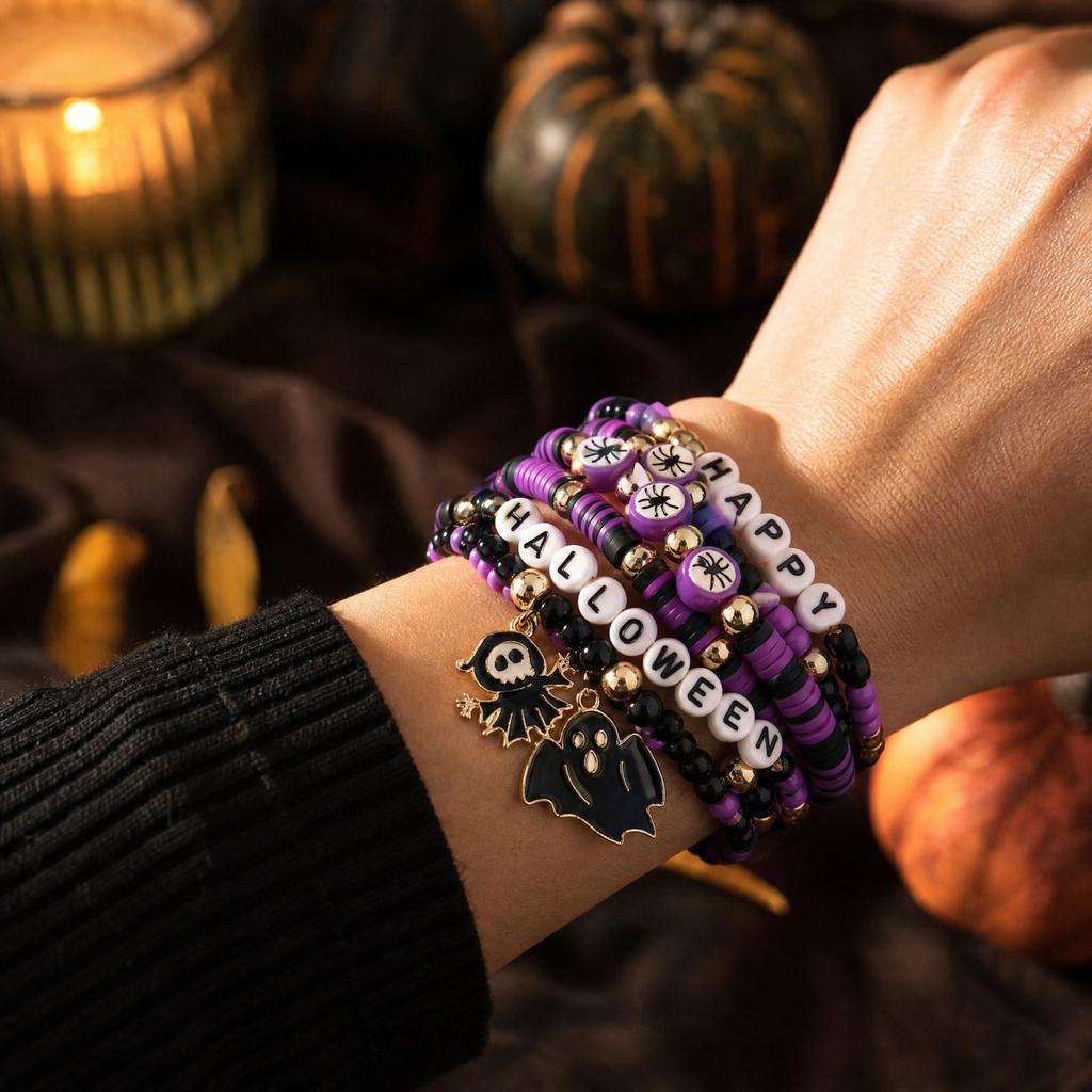 Halloween Bracelet Set for Women - Bracelets for Girls - Costume Party Jewelry Accessories