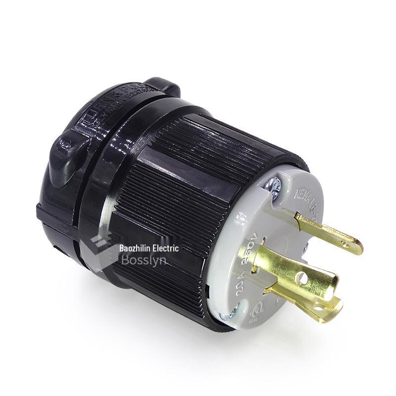 USA-Japan 20A Generator Power Plug with Anti-Loosening Feature