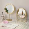 Nordic Gold Round Vanity Mirror For Makeup And Dressing Desk Tabletop Mirrors Home Decor 360°Rotation Adjustable Cosmetic Mirror