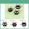 Cartoon Cat Brooch Pin Funny Black Cat Metal Badge Alloy Oil Drop Bag Accessory