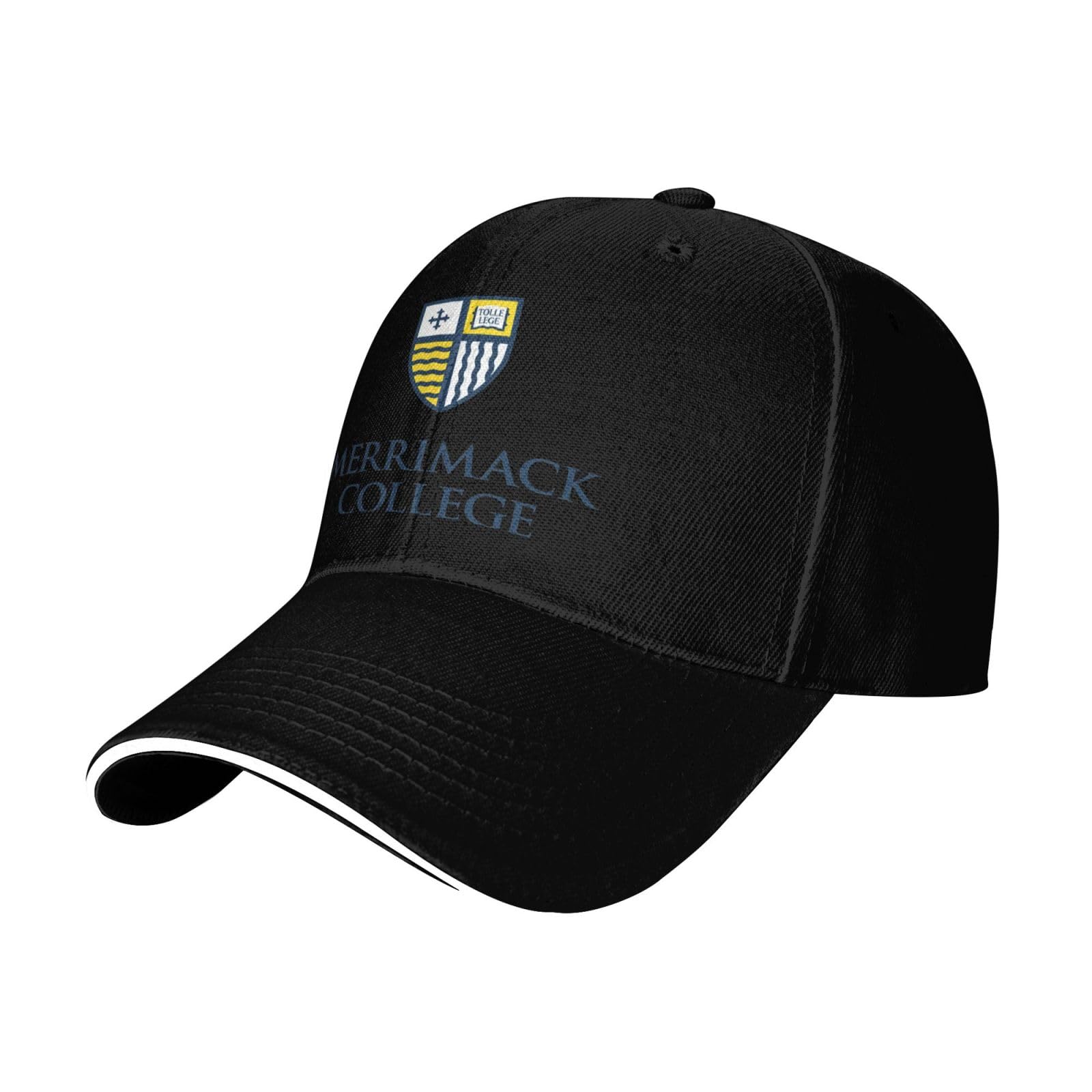 Merrimack College Logo Sandwich Cap Unisex Classic Baseball Capunisex Adjustable Casquette Dad Hat One Size чёрный