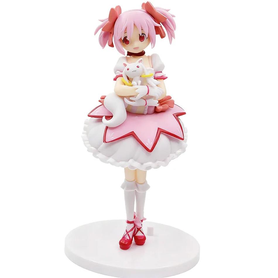 Puella Magi Madoka Magica Aniem Figur Kaname Madoka Magic Girl PVC Anime Drei Actionfiguren Modell Cartoon Modell Spielzeug Geschenk