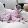 Vnitřní Venkovní Chrt Oboustranný Fleecový Teplý Růžový Čtyřsměrně Pružný Měkký Pyžamo Chrt Whippet Psa Oblečení