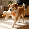 Plüsch-Enten-Hundespielzeug Quietschend Weiches Stofftier Hunde Kauspielzeug Welpen Zahnungsspielzeug für Hunde Kuschel Interaktives Tauziehen