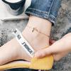 Korean Style 18K Rose Gold-Plated Titanium Steel Anklet for Women