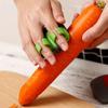 1pc Comfort Grip Stainless Steel Vegetable Peeler - Non-Slip Rubber Finger Grips, Manual Hand Peeler for Carrots, Pumpkins & More