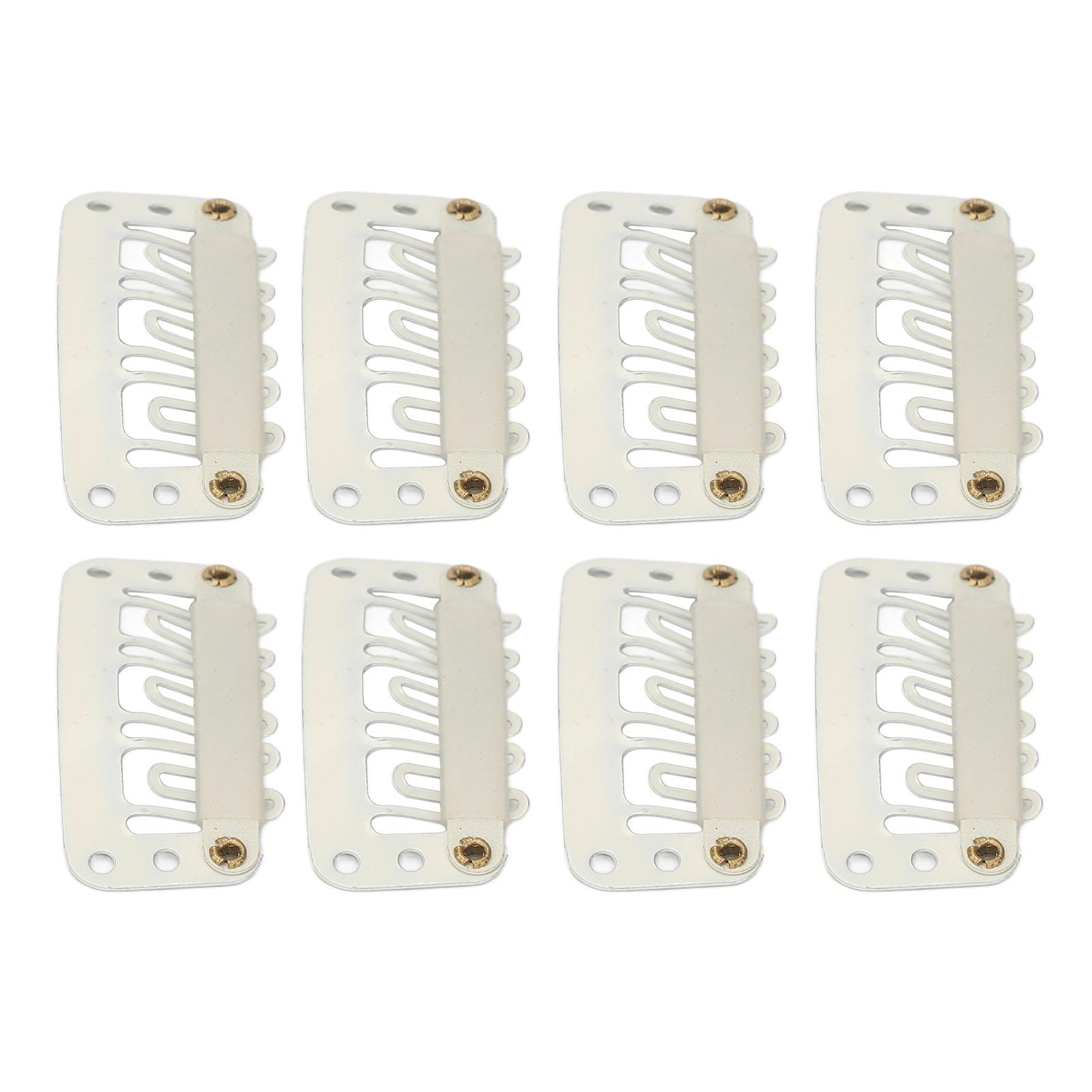 

100 шт., клипса для парика, U-образная форма, 6 зубов, безопасная расческа, зажимы для наращивания волос DIY, шляпа, бежевый