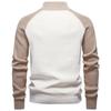 Men's European Stand Collar Half-Zip Sweater - Solid Color, Versatile Fall/Winter Style, Long Sleeve Trendy Casual Wear.