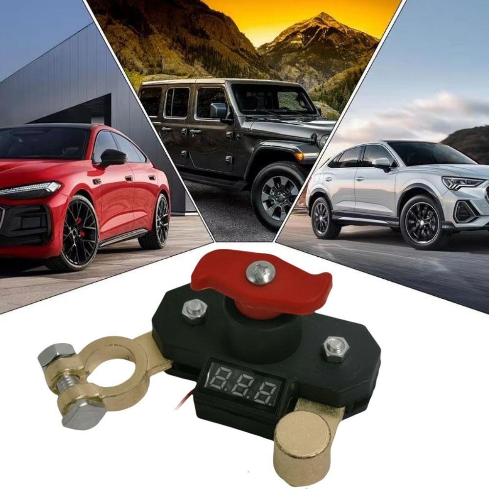 Digital Voltage Display Battery Kill Switch Dual-rotary Switch Power Disconnect Switch  24V Systems