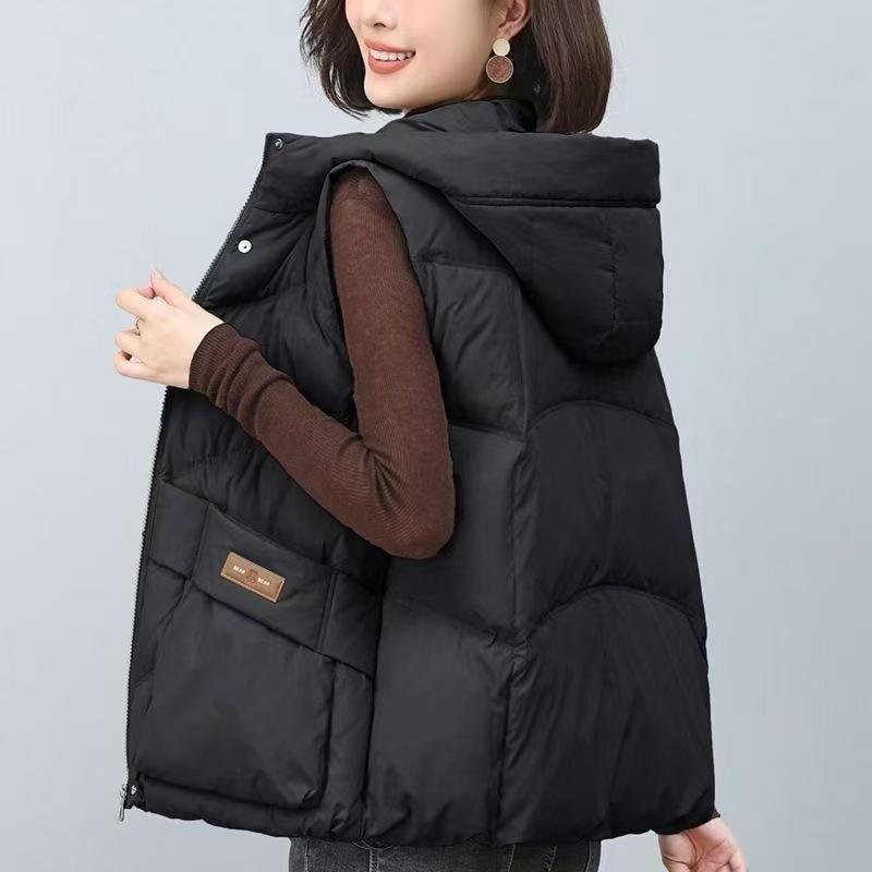Down Vest Women Wear Autumn and Winter New White Duck Down Thickened Middle-aged Vest Vest Vest Jacket