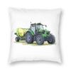 Green Tractor Square Pillowcase Polyester Linen Velvet Printed Zip Decor Pillow Case Sofa Cushion Cover