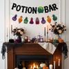 Vintage Halloween Felt Potion Bar Banner-Horrible Witches Haunted House Theme Magic-Halloween Festival Holiday Parfty Decor