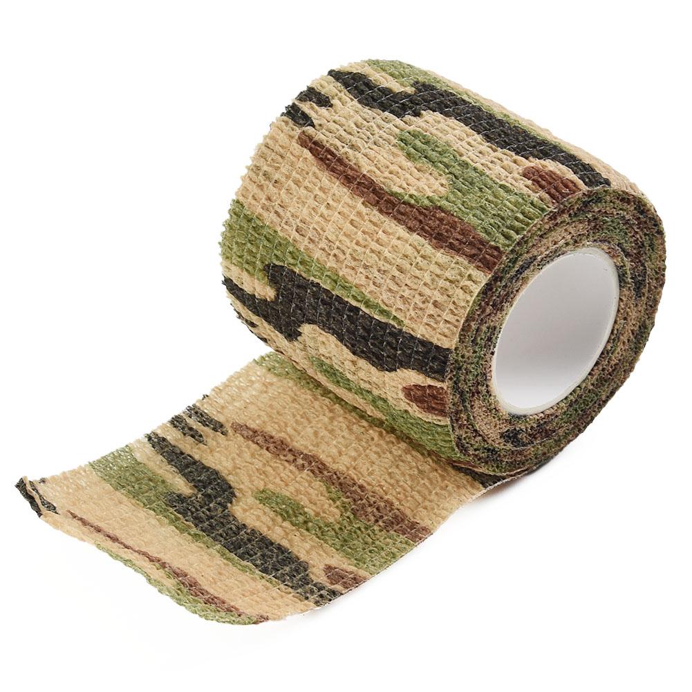 Camouflage Form Reusable Polyester Self Cling Camo Hunting Rifle Fabric Tape Waterproof Wrap Outdoor Camping Auxiliary Tools