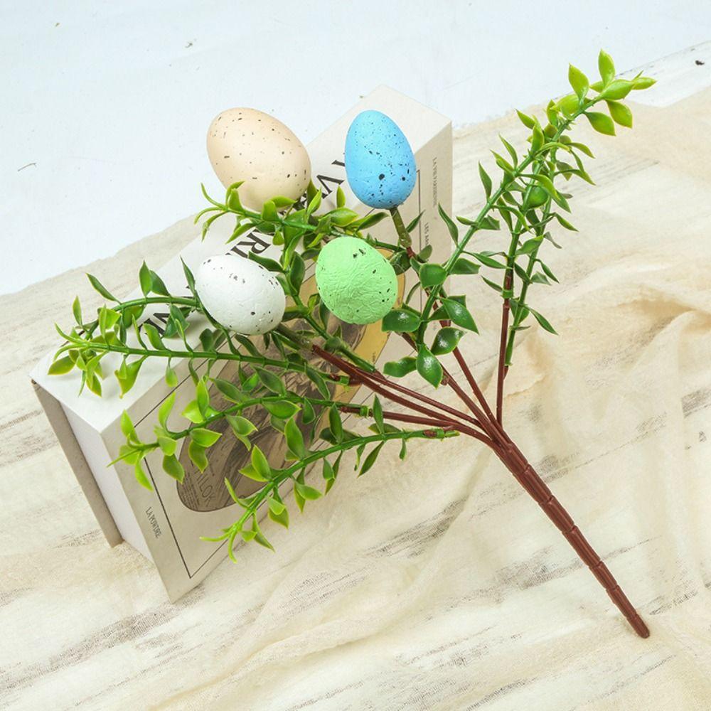 Artificial Eggs Tree Branch Foam Painting Foam Egg New Fake Plant  Festival Party