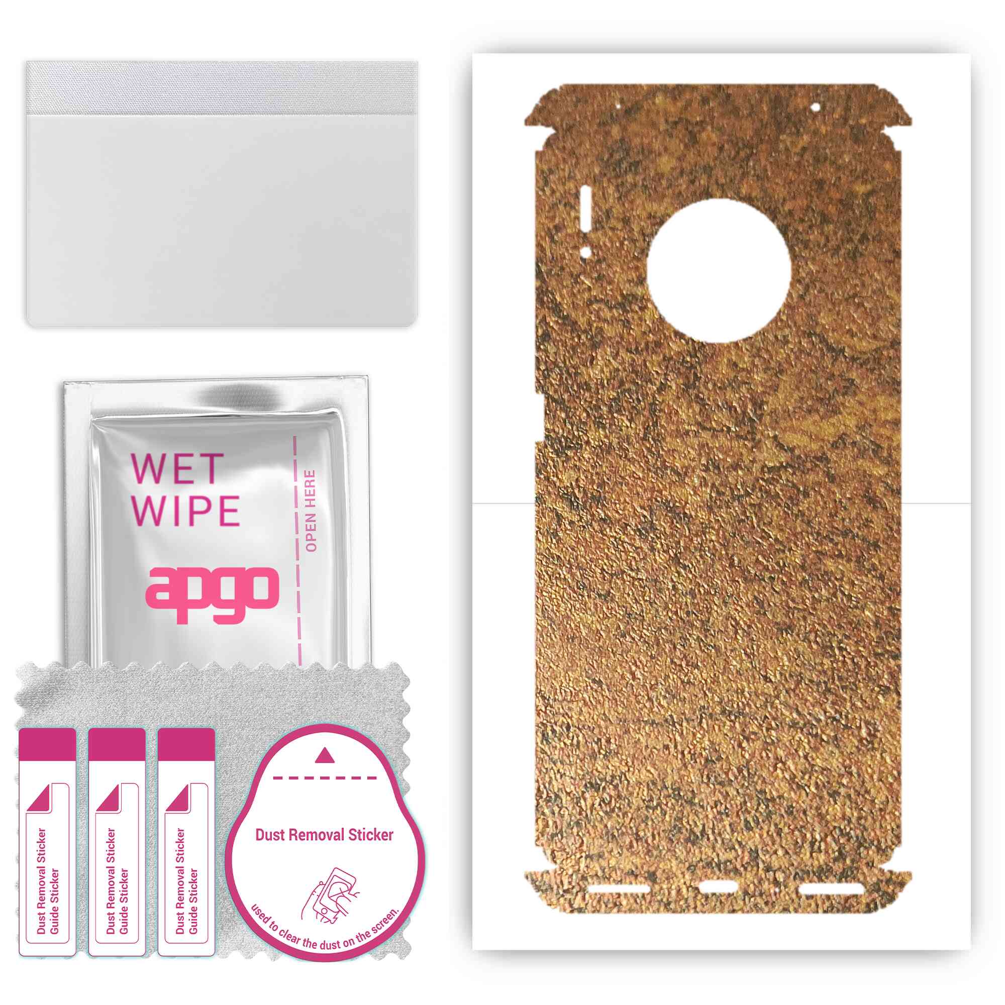 

apgo Protective Skin Sticker for the back+sides compatible with Huawei Mate 30 Pro 5G, Full Wrap Film, Foil, Vinyl - Pattern Rusty Copper