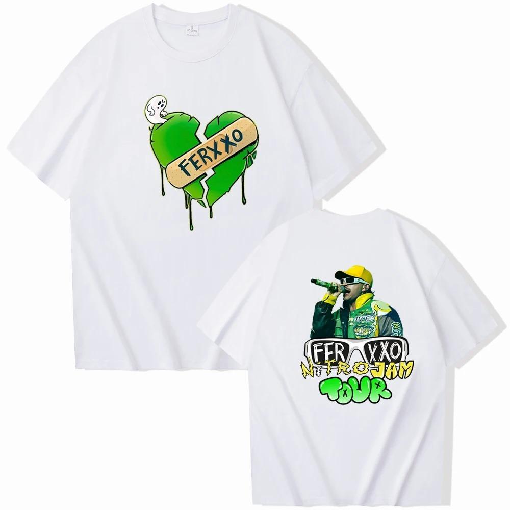 Trend Mężczyźni Kobiety T Shirt Bawełna Tee Ferxxoo Feid Tour Moda Raper Tshirt Streetwear Hip Hop Koszulki Prezent Dla Fanów Ubrania Top