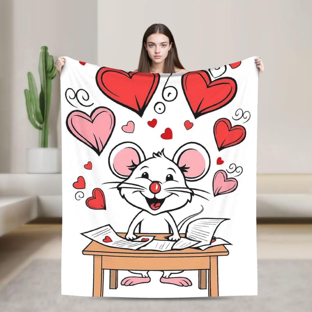Funny Cartoon D-Diddls Knitted Blankets Coral Fleece Plush Diddl Warm Throw Blankets for Bedroom Sofa Bed Rug