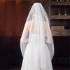 Stylish Artificial Pearls Veil Wedding Bride Veil With Secure Hair Comb Design Great For Bridal Shower Special Occasion