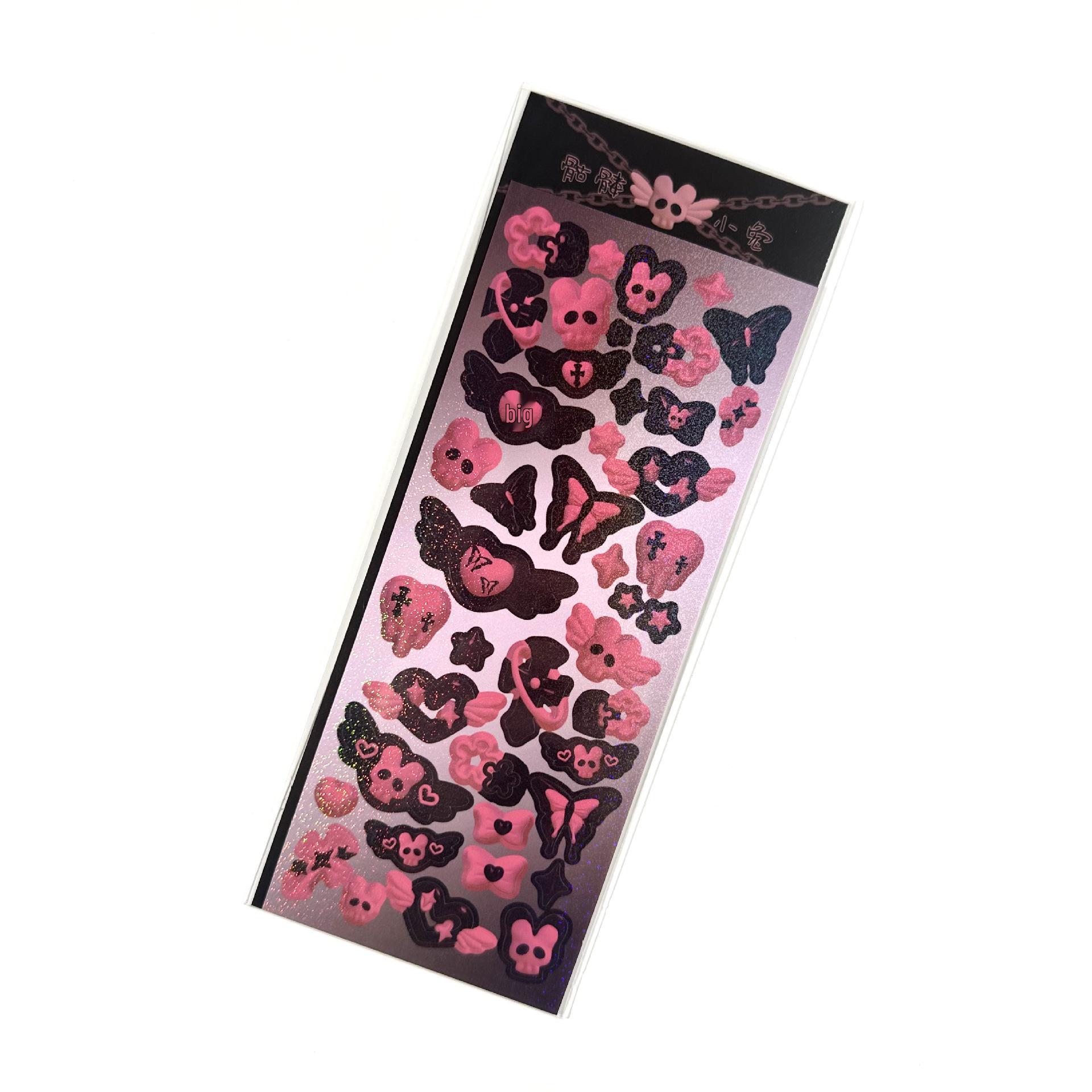 Coisini Original Skull Rabbit Sweet Lolita Heart Cross Journaling Laser Sticker