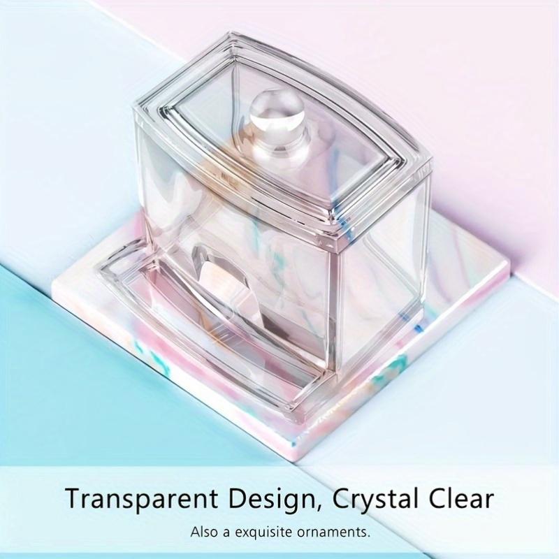 1pc Transparent Plastic Cotton Swab Box Portable Storage Case Lipstick Makeup Organizer Box Bathroom Organizer Home Accessories