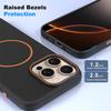 Ultrathin Simple Magsafe Phone Case For Iphone 16 Pro Max 15 Pro 14 13 12 Lichee Pattern Hit Color Lens Wireless Charging Cover