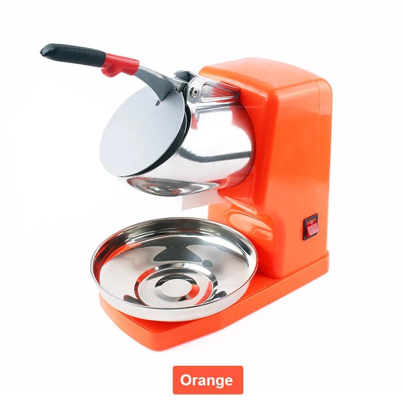 

110V/220V Stainless Steel Electric Ice Crusher Chopper Commercial Slush Sand Block Shaver Snow Cone Smoothie Slushies Machine EU EU оранжевый