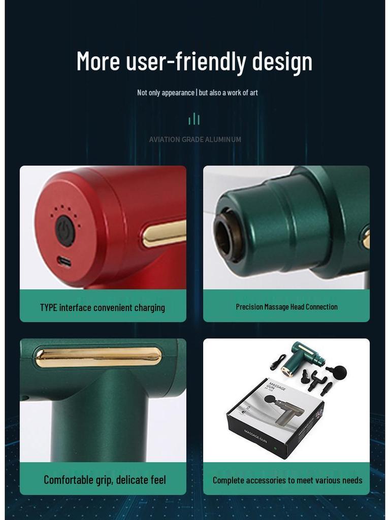 Smart Mini Percussion Fascia Massager - Portable Electric Muscle Relaxation Gun for Full Body.