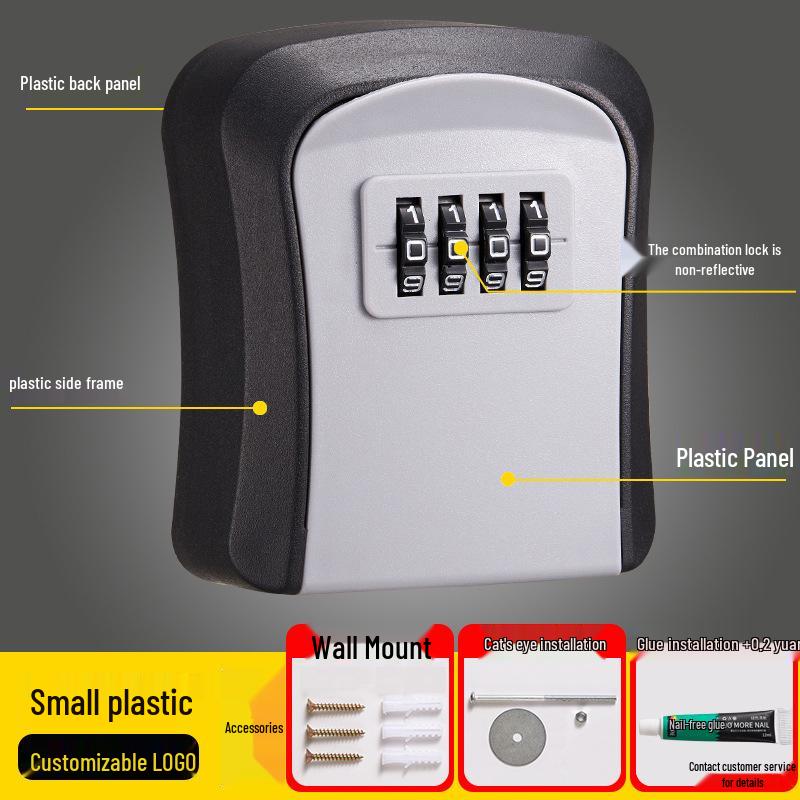 

Wall-Mounted Password Key Box with Peephole and Logo Option for Construction Sites and Offices