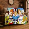 Digimon Adventure Angewomon Agumon Cartoon Flannel Blanket Soft Warm Throw Blanket for Bedroom Living Room Bed Travel Picnic