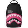 New Shark Mouth PVC Backpacks Men Black/Pink W1035718