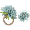 Artificial Flower Napkin Ring Farmhouse Rustic Jute Rope Dinner Napkin Holder Buckle Birthday Wedding Party Hotel Restaurant Table Decoration