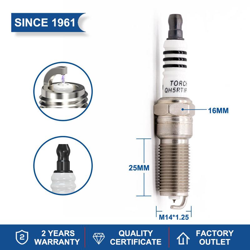 4-6PCS Iridium Platinum Spark Plugs TORCH QH5RTIP-13 Replace for Candles MAZDA LFG1-18-110 L3Y2-18-110 FORD 1379739 GM 92220447