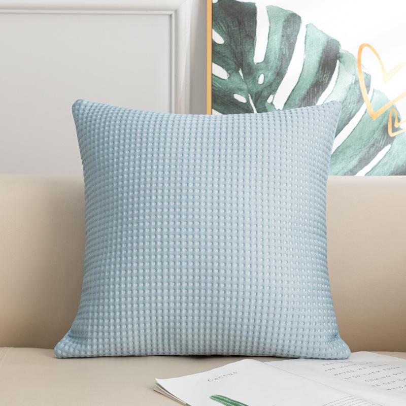 1pcs Creative Ice Silk Pillow Cover Solid Color Diamond Pattern Cushion Cover Home Sofa Decorative Pillowcase 45x45cm