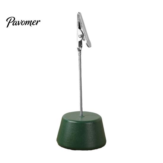 Place Card Holder Wood with Metal Clip, Small Table Number Name Sign Waterproof Wooden Clip Holder, Memo Note Photo Stand for Wedding Party Restaurant