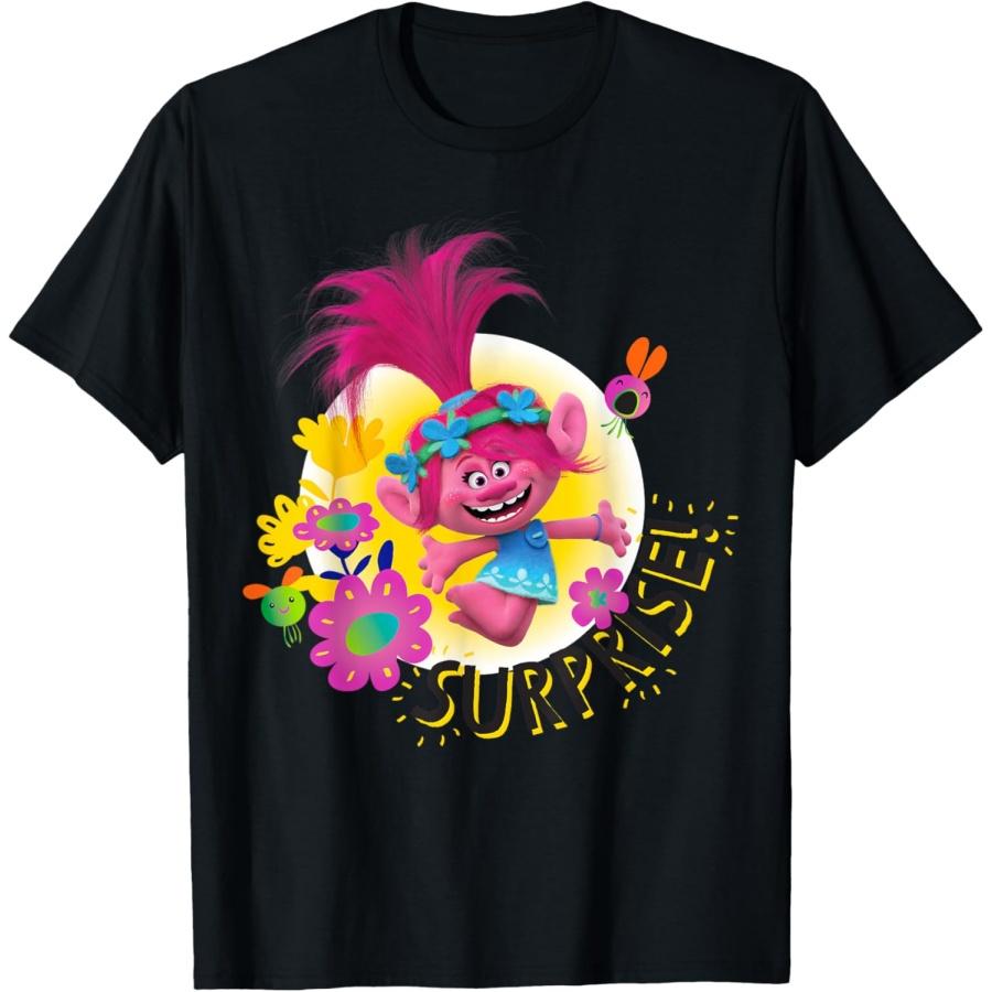 DreamWorks Тролли СЮРПРИЗ! Футболка с маком S чёрный