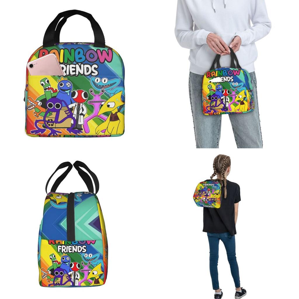 R-Rainbowed Friend Accessories Insulated Lunch Bag For School Office Food Container Portable Thermal Cooler Lunch Box