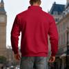 Men's Winter Heavyweight Velvet-Lined Loose-Fit Stand Collar Pullover Hoodie